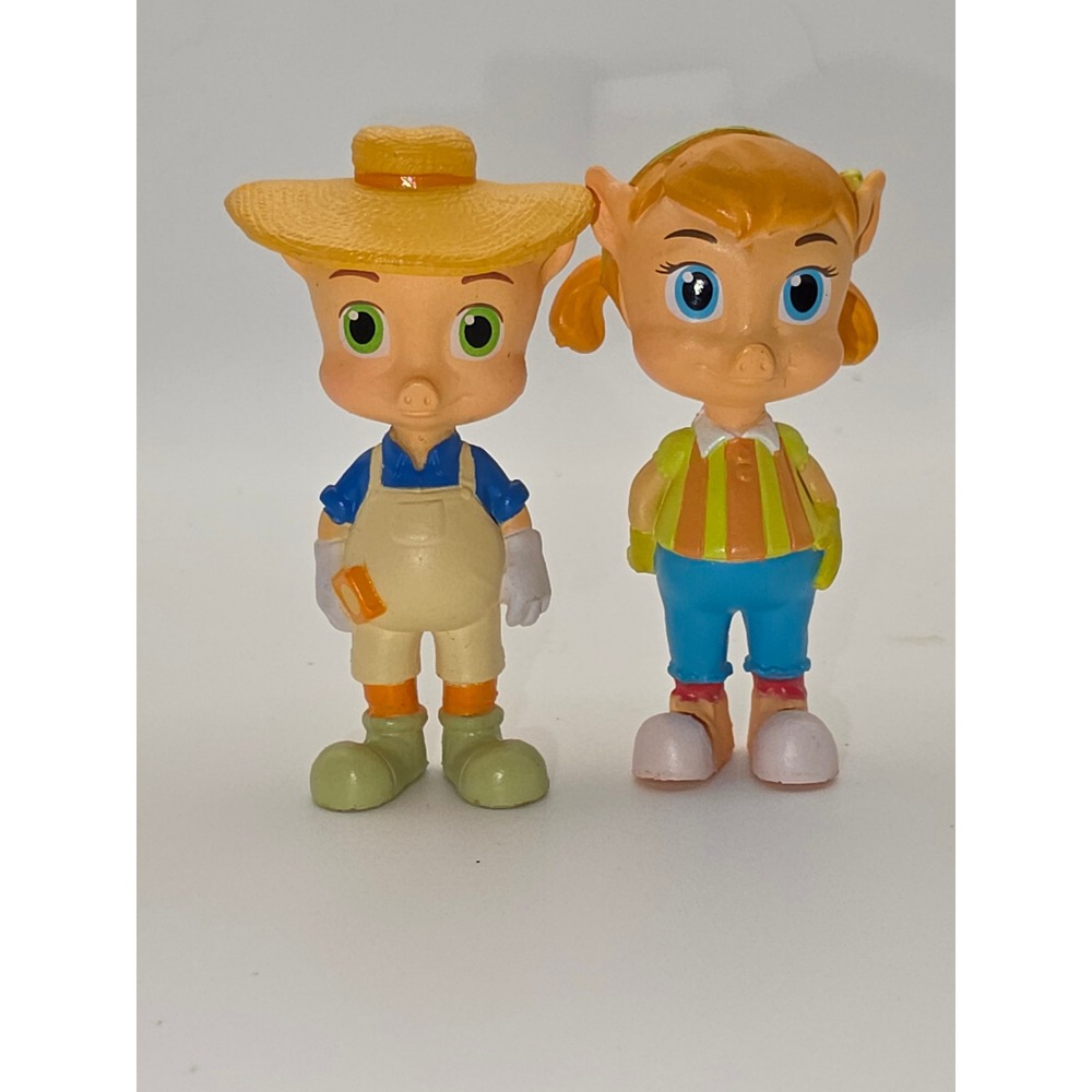 Disney Junior Goldie & Bear Little Pig Farm Figurines 2.5in Multicolor Good